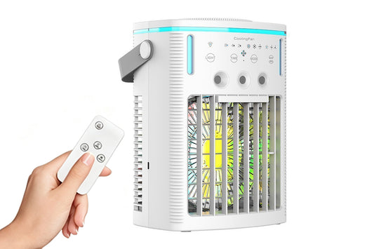 Wired 1000ml Evaporative Cooling Fan with Remote Control and Timer 7 Color Night Light