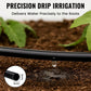 Irrigation Dripline Tubing 30m Roll with Built-In Emitters and 1/4 Fittings