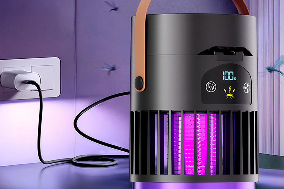 2-in-1 Fan Mosquito Killer Lamp Purple Light Trap Electric Zapper