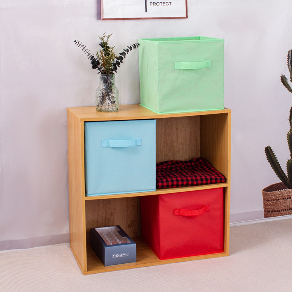 2Pcs Foldable Folding Storage Cube Fabric Box Toy Organiser for Shelves Closet