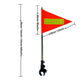 Bike Flag with Pole Reflective Strip Adjustable Stainless Steel Bicycle Handlebar Flag for Cycling