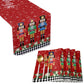 Christmas Nutcracker Soldier Table Runner with 4Pcs Placemats