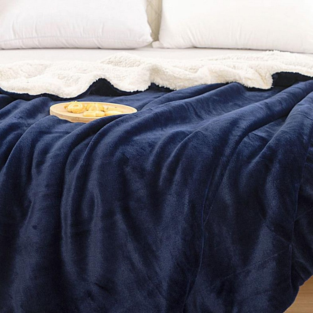 Reversible Plush Faux Mink Sherpa Lambswool Blanket