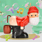 Santa Claus Bubble Machine Christmas Funny Bubble Toy Electric Santa Butt Bubble Machine