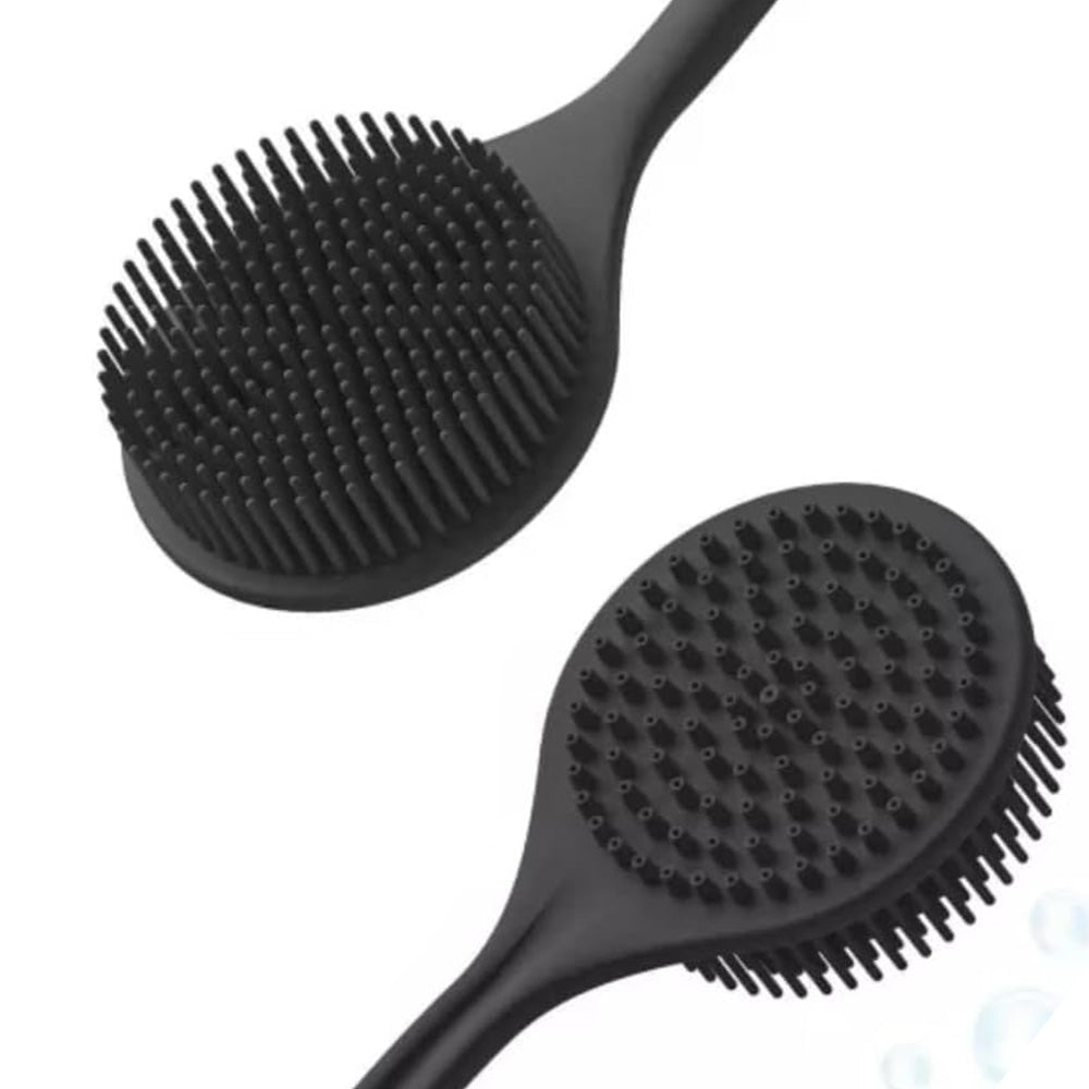 Long Handle Silicone Body Scrubber Shower Brush Set Bath Brush