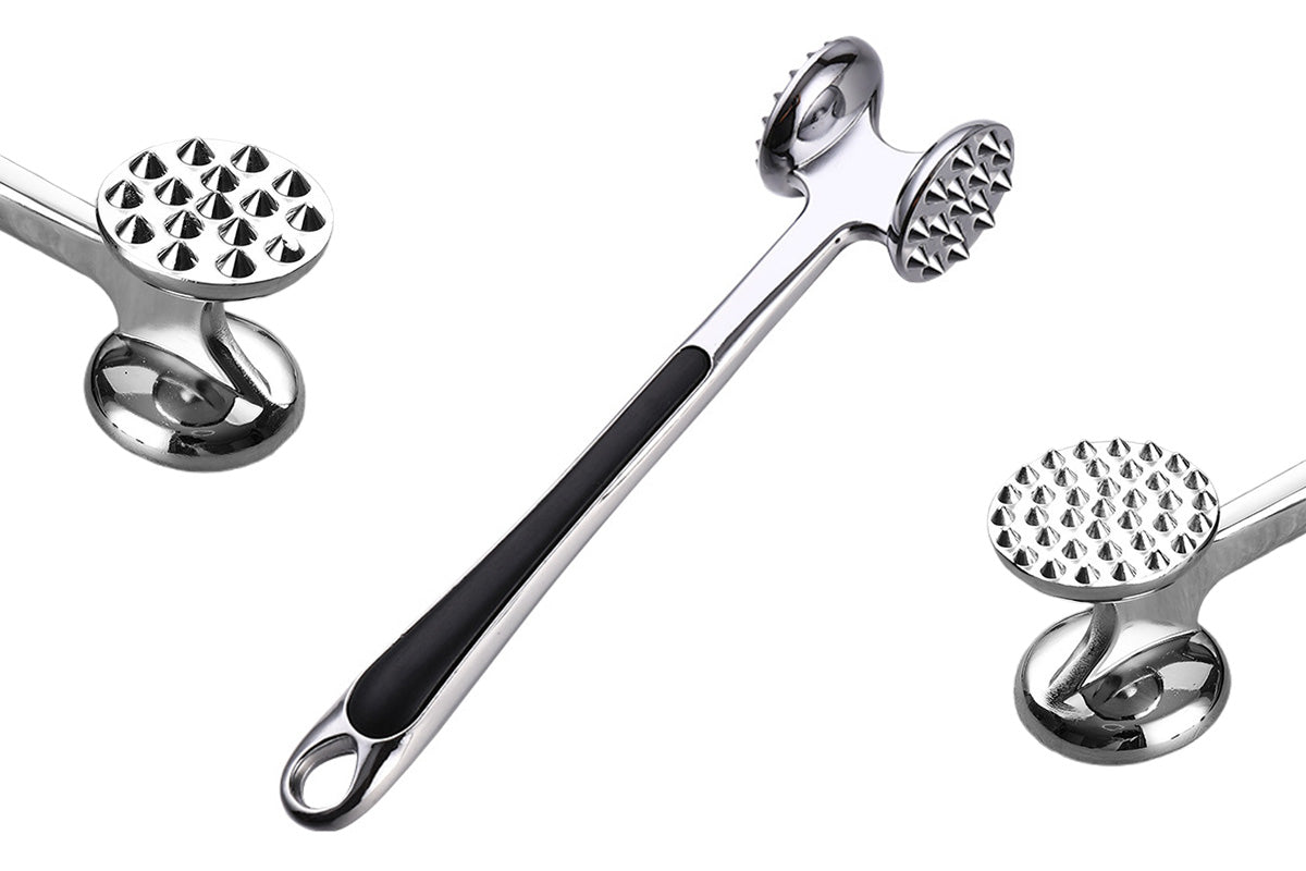 Meat Tenderizer Mallet Dual Sided Meat Hammer Chicken Pounder for Steak and Beef
