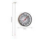 50cm Stainless Steel Long Stem Compost Ground Soil Thermometer-Minus 10 to 100 degrees Celsius