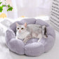 Flower Shape Pet Bed Cat Beds Dog Bed Cats Calming Pet Beds Round Dog Bed-Grey