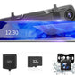 12-inch 4K Streaming Rearview Mirror Dash Cam with Dual Lens & Night Vision