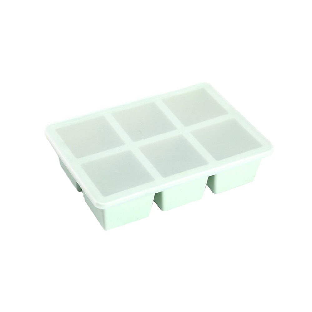 6-Grid Silicone Ice Cube Tray Large Square Ice Cube Mold