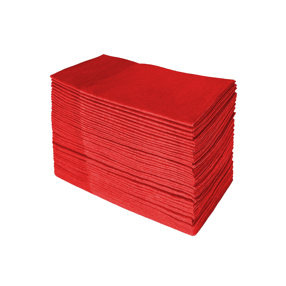 50 Pcs Disposable Linen-Feel Dinner Napkins with Bulit-in Flatware Pocket