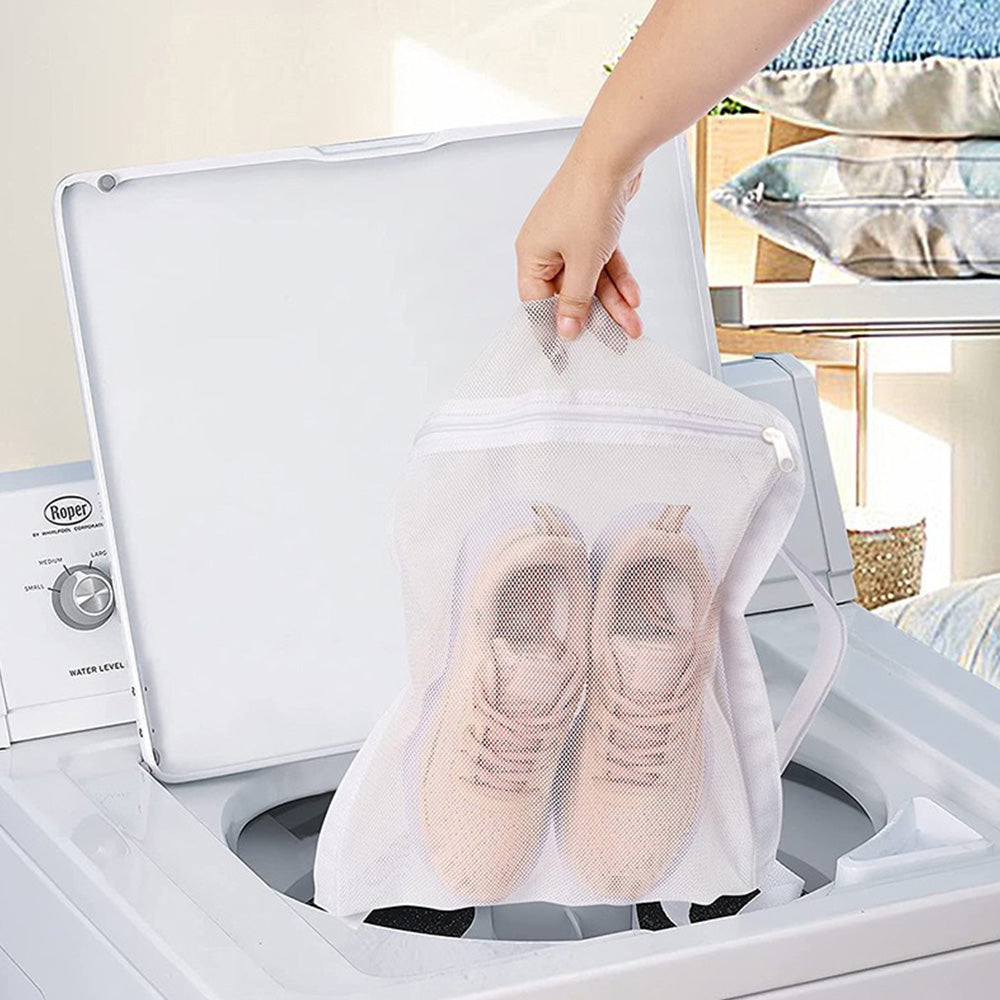 Shoe Laundry Bag for Washing Machine Durable Mesh Drying Bag for Sneakers (42x38cm)