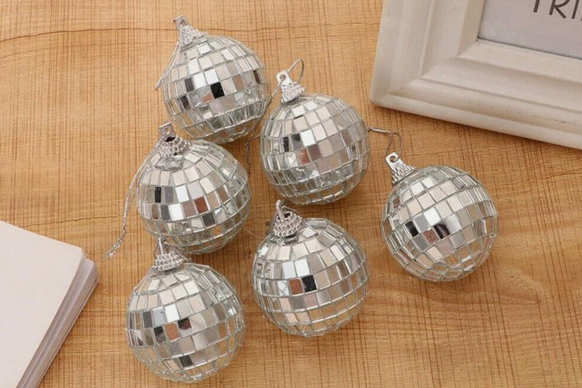 20Pcs Christmas Mirror Disco Balls – Hanging Decorations for Party Wedding DIY