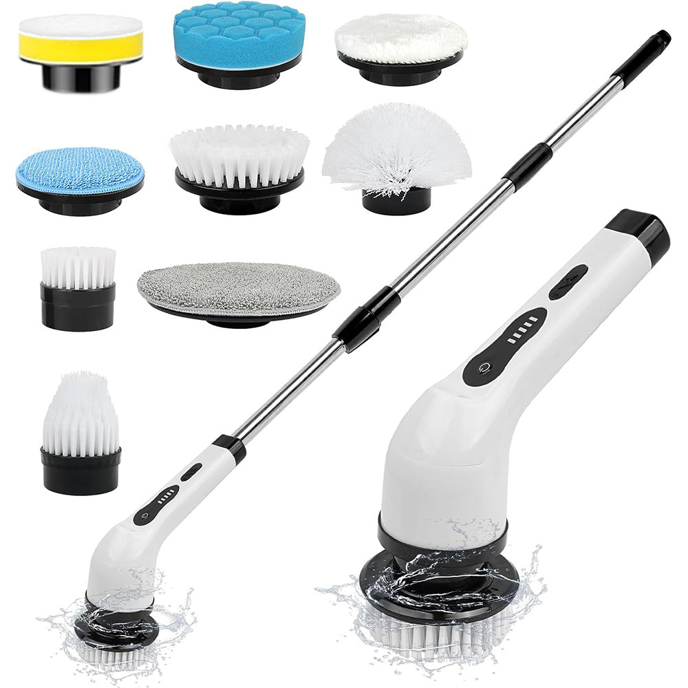 Cordless Electric Spin Scrubber with 9 Replaceable Brush Heads Rechargeable