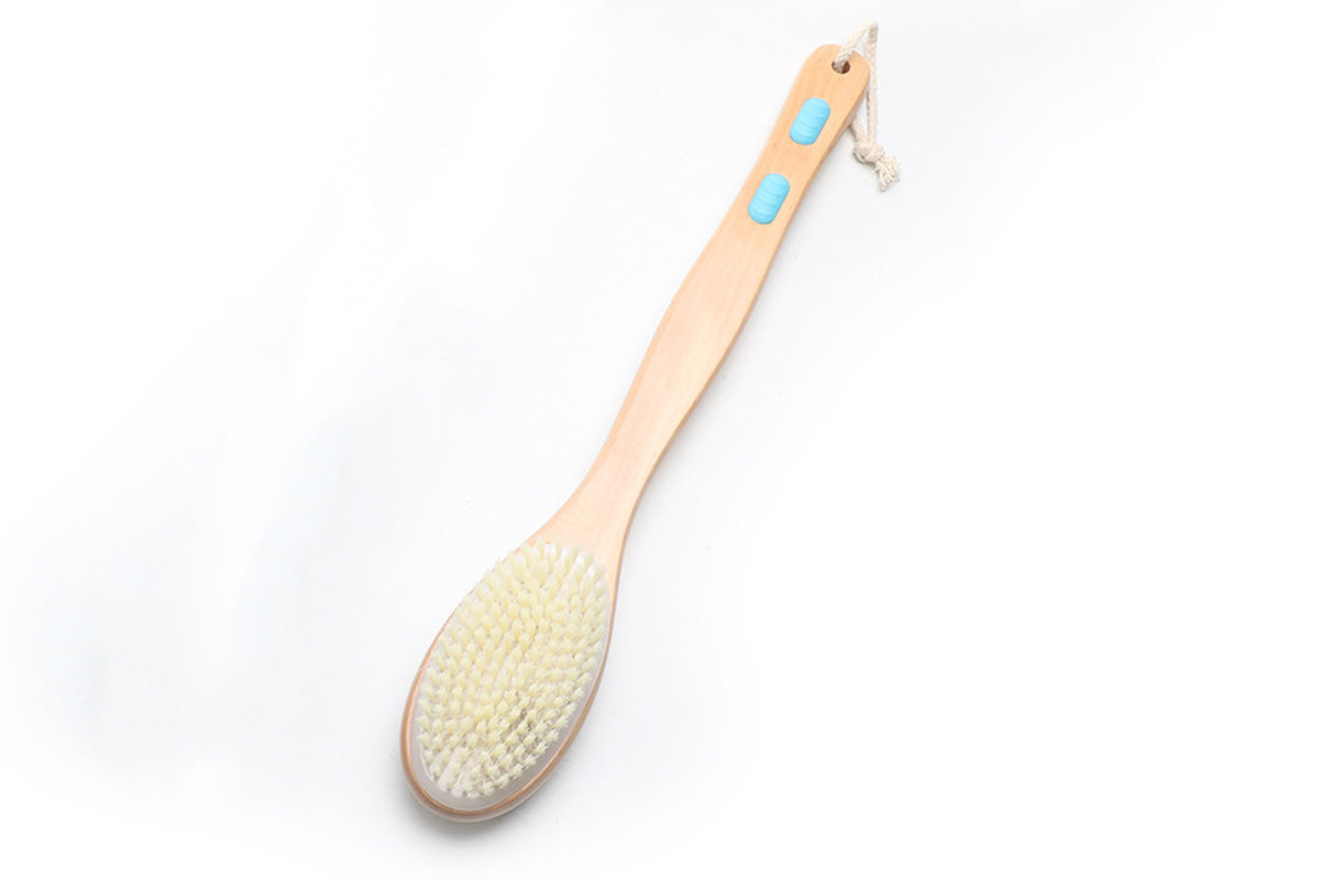 Dry Brushing Body Brush Back Scrubber for Shower Exfoliating Bath Bristle Brush