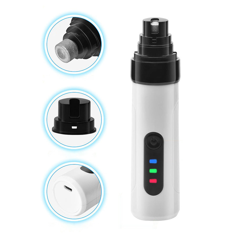 Electric Pet Nail Grinder Pet Paws Trimmer Grooming Tool Rechargeable