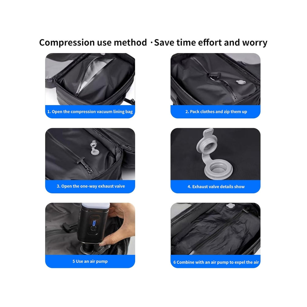 8 cm Expandable Vacuum Compression Travel Backpack
