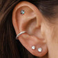 11Pairs Hypoallergenic Stud Hoop Earrings for Women Trendy Silver Hoops Cartilage Earring Stacks Set