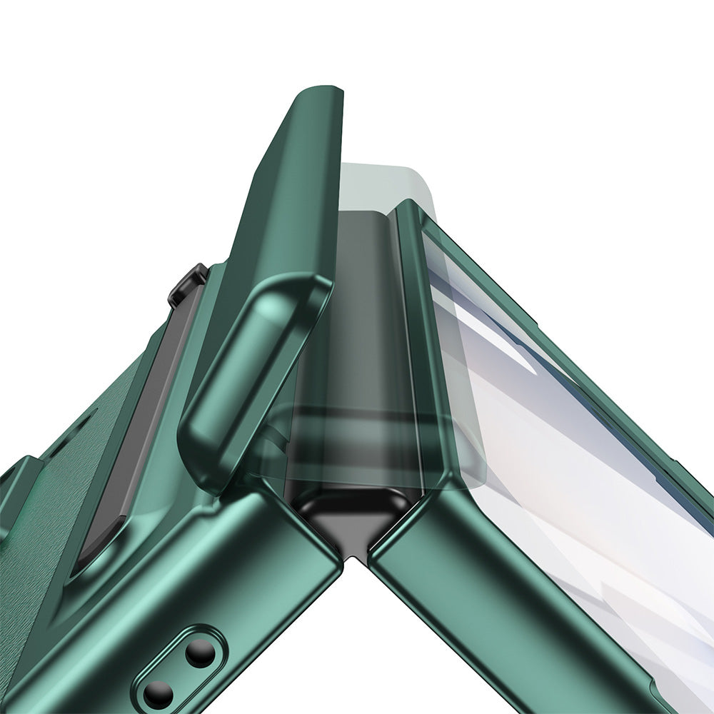 Phone Case for Samsung Z Fold 7 with Pen Holder Full Coverage Hinge Protection