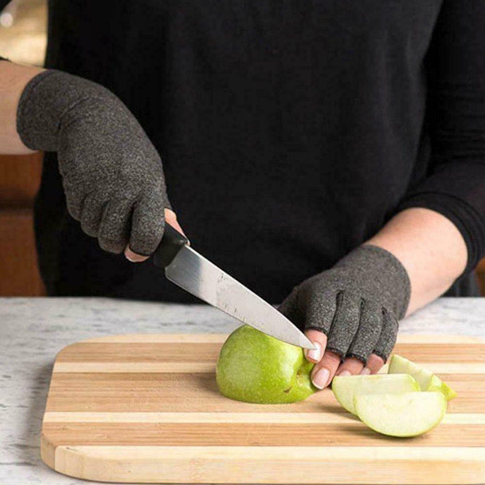2Pairs Fingerless Arthritis Compression Gloves for Pain Relief
