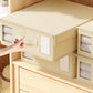 Foldable Bed Sheet Set Organizer Fabric Storage Bins With Handle Storage Box-Beige