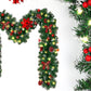 2.7M Christmas Garland Artificial Rattan Decoration With 50 LED Lights For Home Outdoor