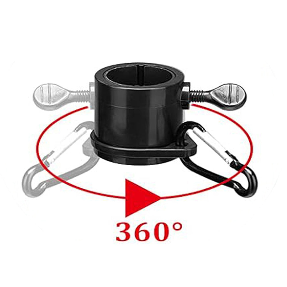 Flag Pole Kit with 360-Degree Rotating Flag Pole Rings Two-Position Bracket