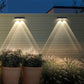 2Pcs LED Solar Powered Fence Lights Deck Door Wall Stair Step Outdoor Lamp