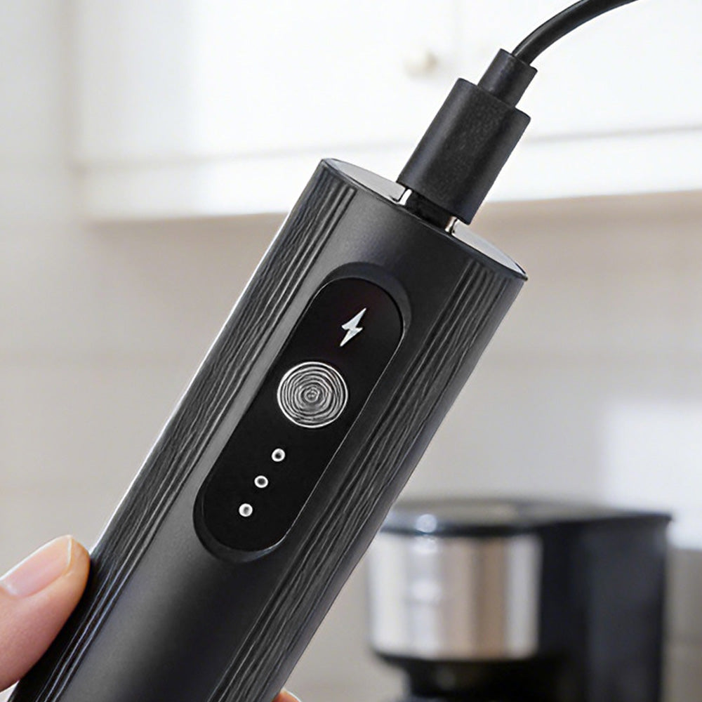 3-Speed Electric Milk Frother with 304 Stainless Steel Whisk