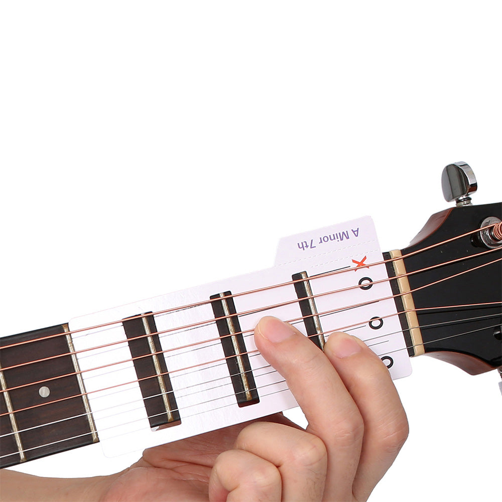 56 Laminated Guitar Chord Flashcards A to G for Beginners