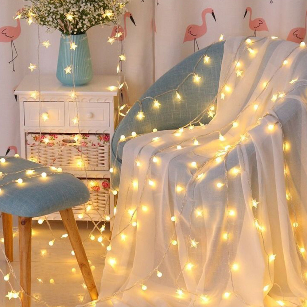 20 LED Star String Lights 3m Fairy Christmas Lights Battery Operated for Party