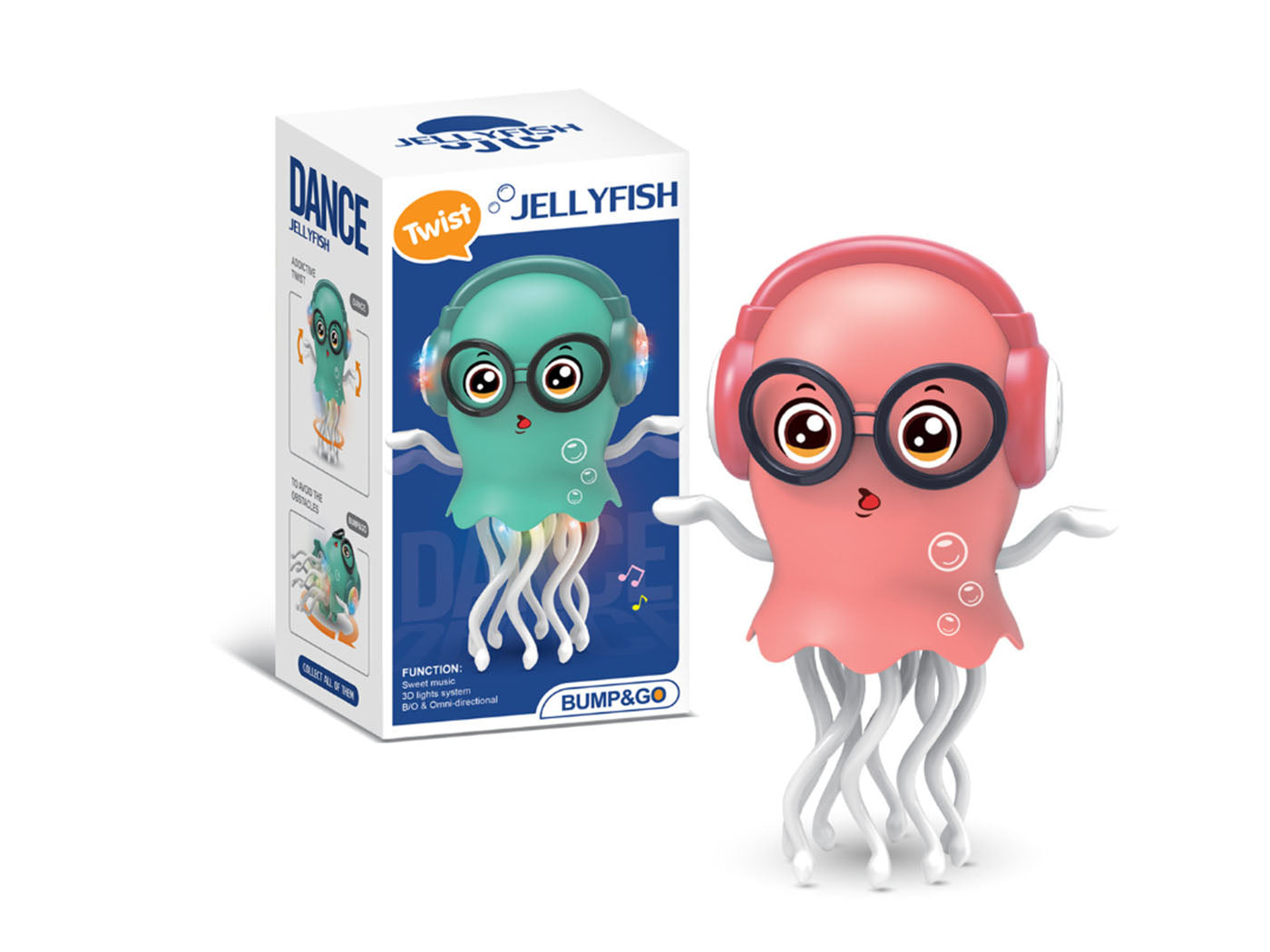 Dancing Jellyfish Toy Crawling Jellyfish  Dancer Tummy Time Music Toy