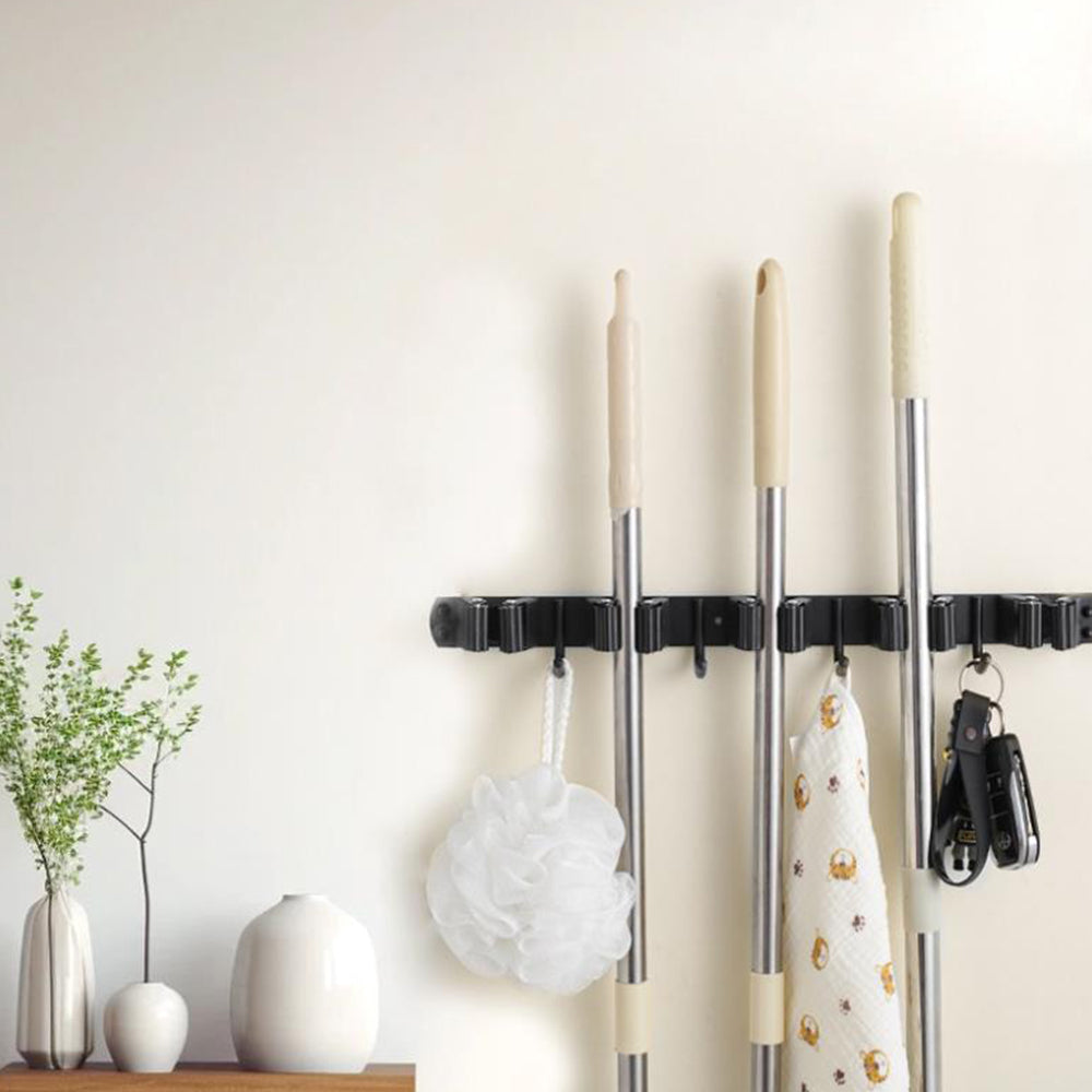 2Pcs Mop Broom Hanging Holder Over The Door
