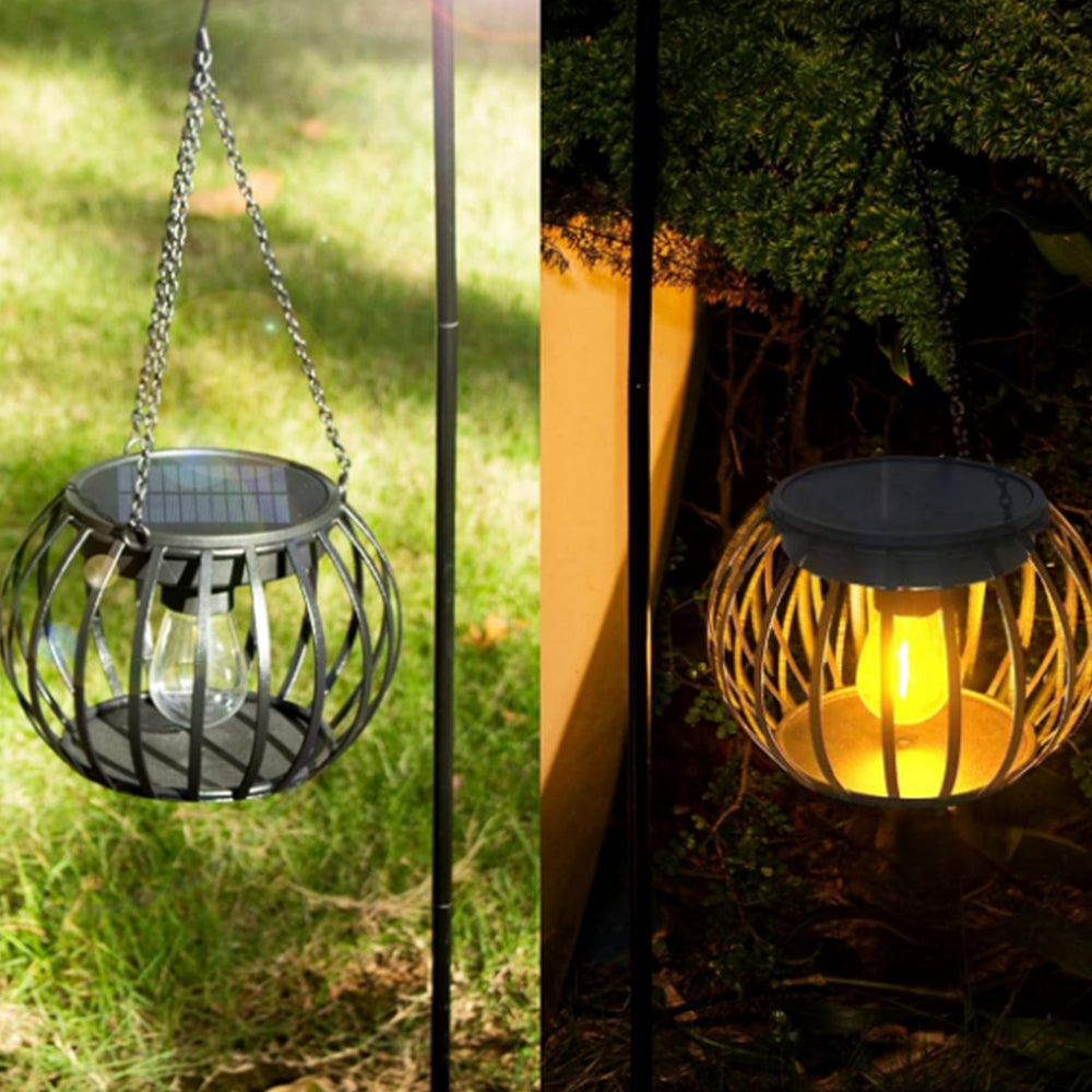 2Pcs Solar Outdoor Hanging Lamp