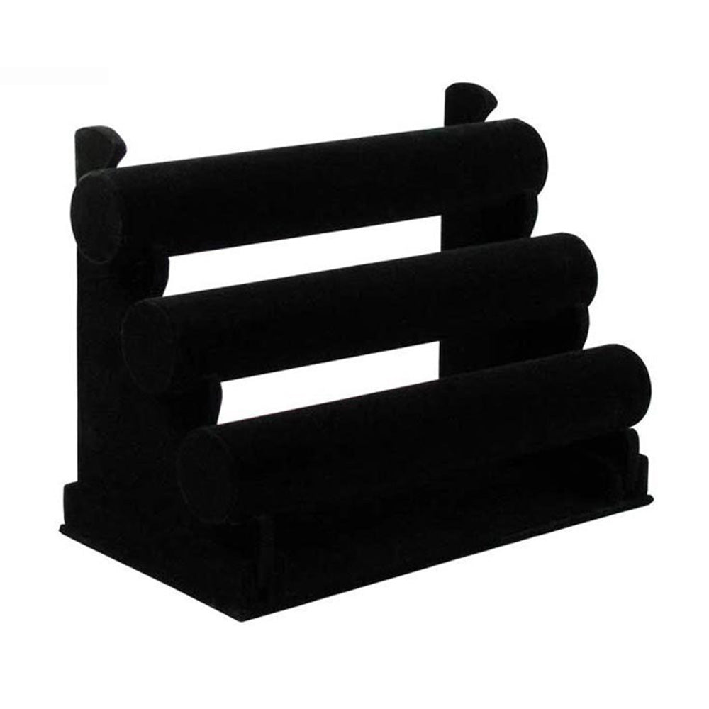 3 Tier Detachable Velvet Bracelet Display Stand for Jewelry Store Home Organizer
