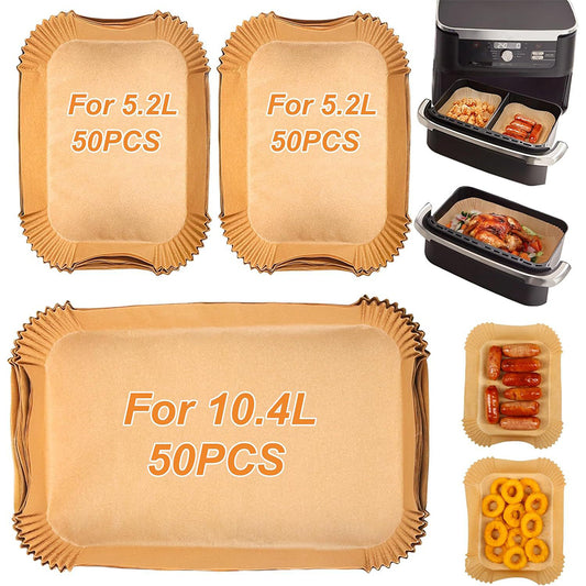 150Pcs Air Fryer Liners for Ninja Foodi Disposable Dual Liners Paper