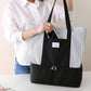 Black White Striped Double Layer Insulated Lunch Bag for Outdoor