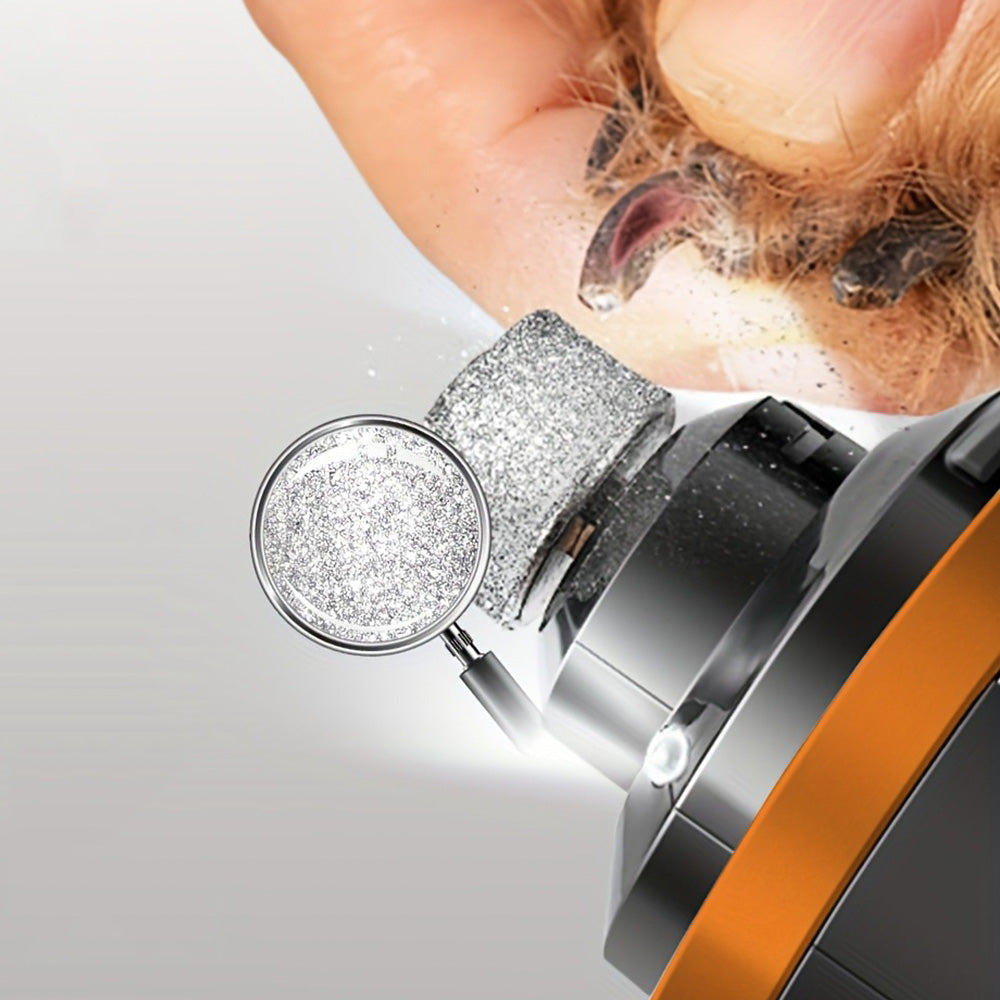 5 Speed Electric Pet Nail Grinder with LED Light 2 Diamond Bits for Cats Dogs