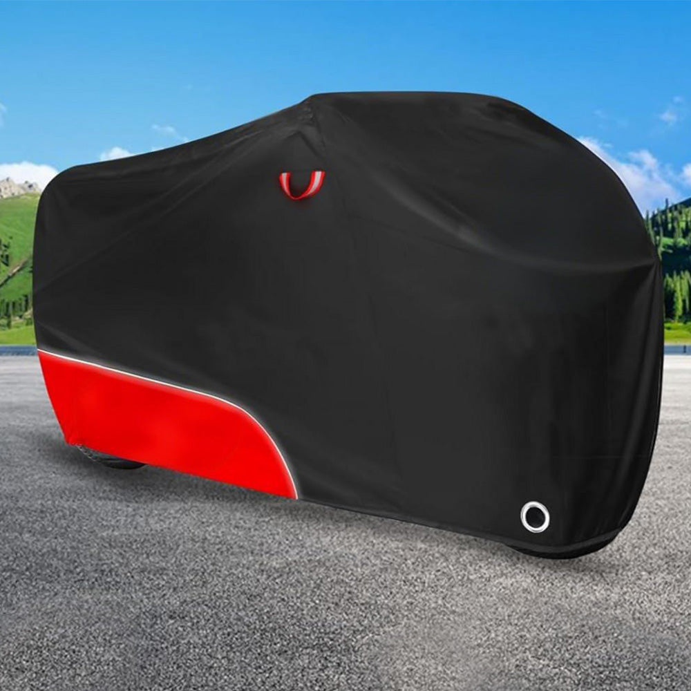 Water-Resistant Bicycle Cover Outdoor with Lock Hole Reflective Strips Dustproof UV-Resistant All-Weather