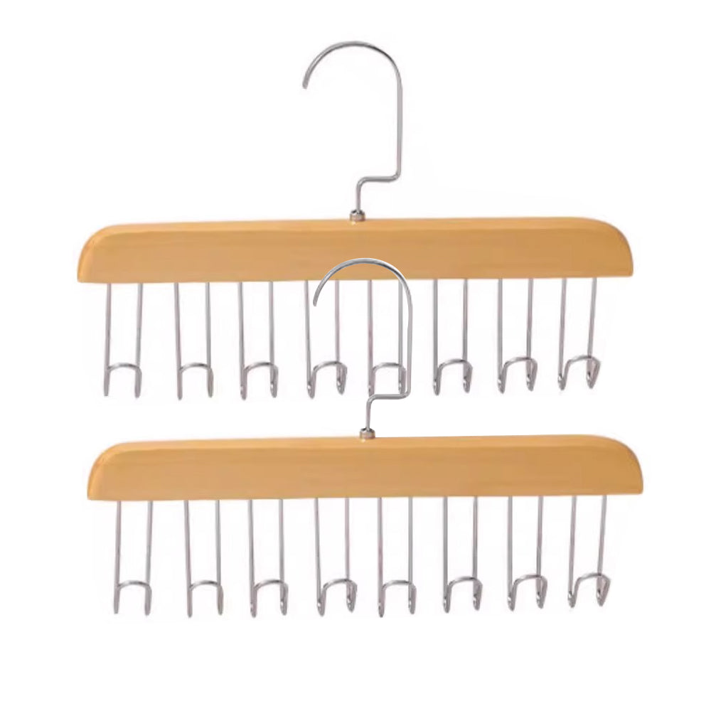 2Pcs Multi Hook Anti Slip Space Saving Clothes Hanger