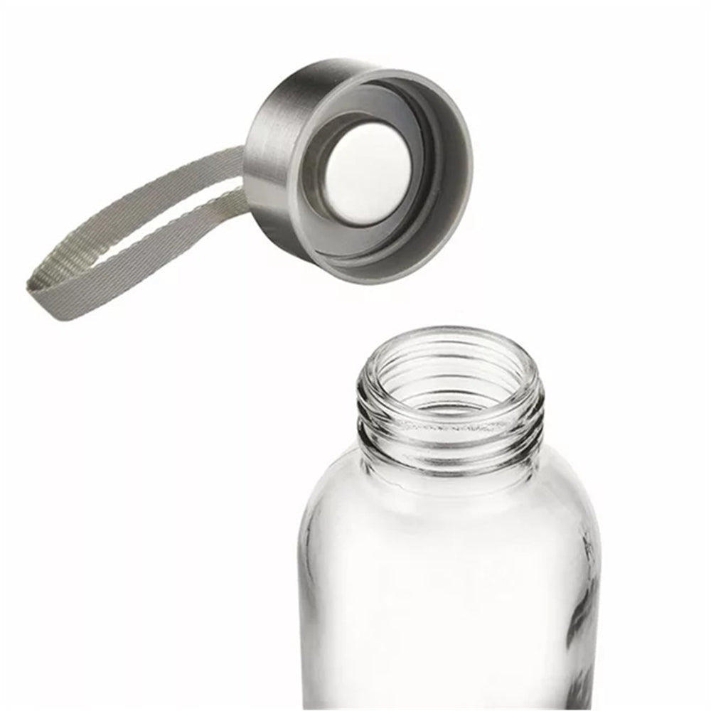 12Pcs 500ml Glass Sports Water Bottle Set with Cord