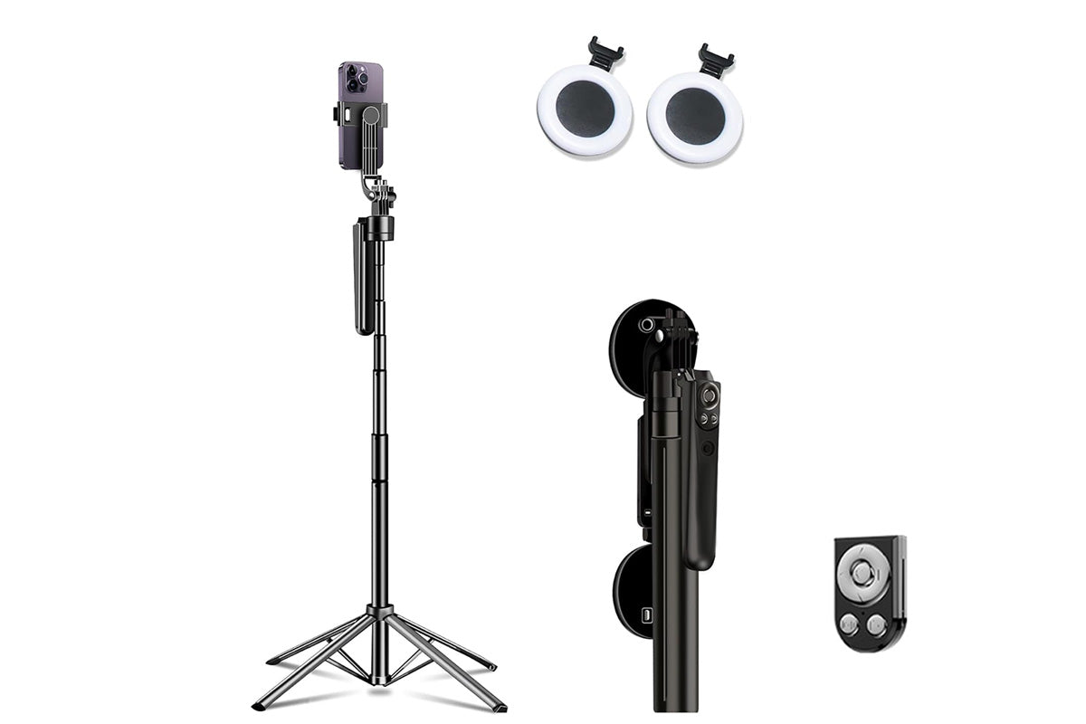1.8M Auto Face Tracking Selfie Stick Tripod for Phone Fill Light Remote