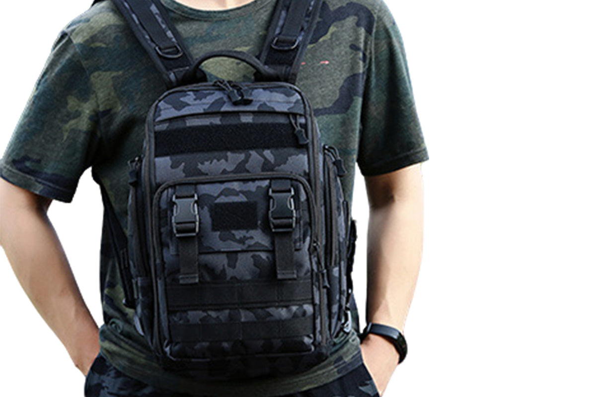 Fishing Tackle Backpack With Rod Holder Outdoor Shoulder Fishing Gear Bags