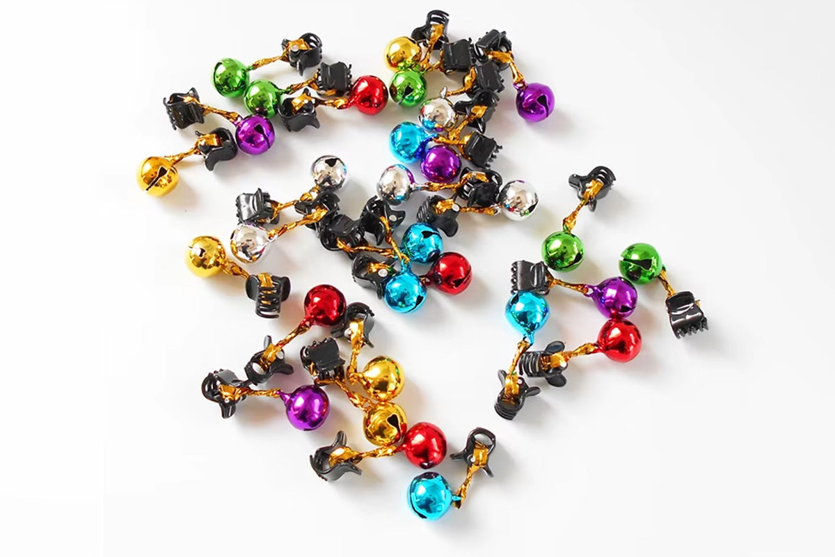 12Pcs Beard Baubles Ornaments Mini Gingle Bells Mustache Christmas Decoration
