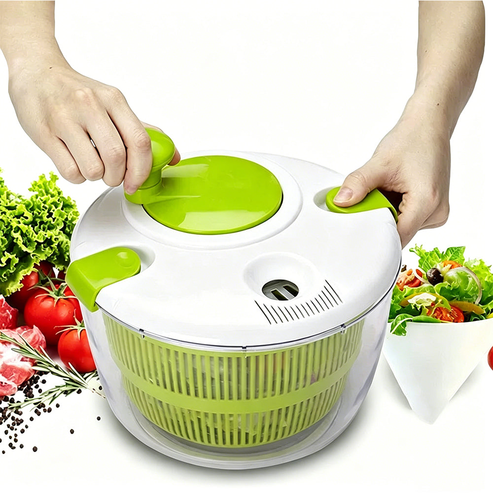 Salad Spinner Fruit Drain Basket Vegetable Handheld Dryer Hand Crank Centrifuge