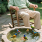 Copper Bird Bath Cleaning Disc for Outdoor Garden Use