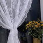 Vintage Lace Sheer Curtains Flowers And Branch Voile Curtains For Living Room Garden