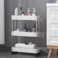 Slim Rolling Storage Cart Bathroom Shelves Organizer for Kitchen Laundry