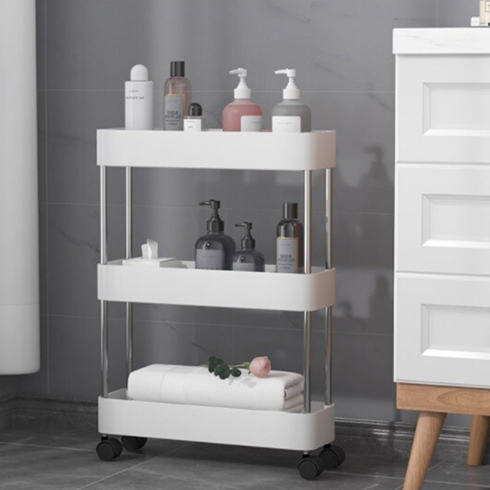 Slim Rolling Storage Cart Bathroom Shelves Organizer for Kitchen Laundry