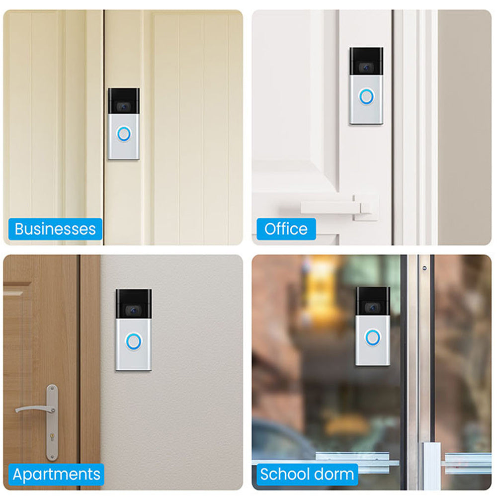 Portable No-Punch Self-Adhesive Doorbell Holder